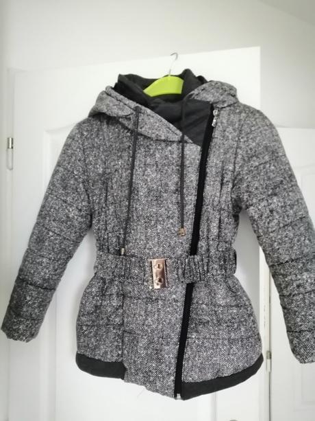 Bundička pre dievčatá zimna čierno biela vel. 12-1, 152