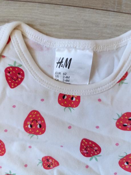 Body jahodky, h&m,62