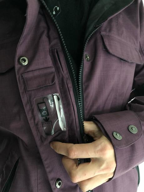 Zimná snowboardová bunda ride bordová, s