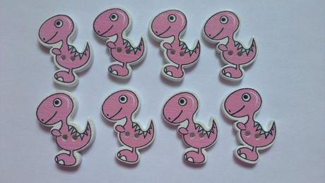 Drevený gombík dinosaurus, 