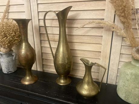 Mosadzná váza 30 cm, 