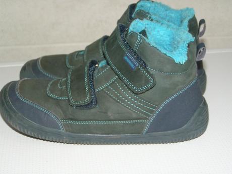 Zateplené kožené topánky, protetika,34