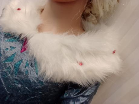 Kostým frozen elsa zamatové šaty, 5-6r, 110-122 cm,