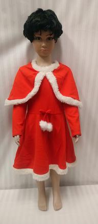 Vianočné šaty s pelerínkou, france, 110-122 cm, 116