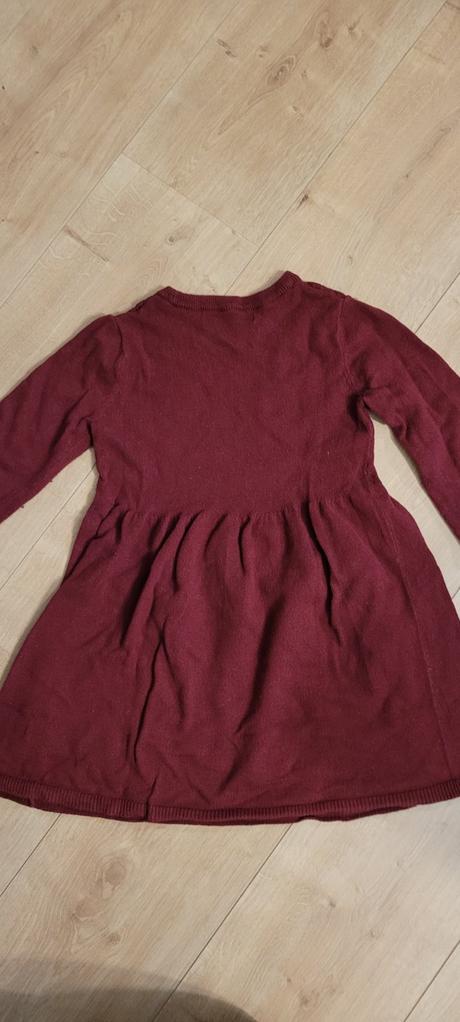 Bordove saty h&m 110/116, h&m,110