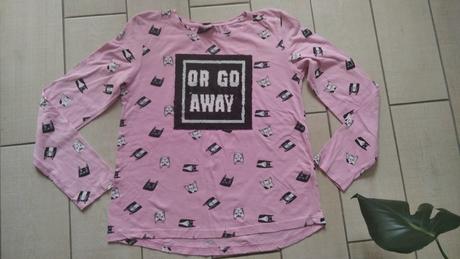 Ružové tričko s mačkami a flitrami, takko,158