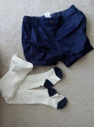 Šortky s pančuchami, c&a,80