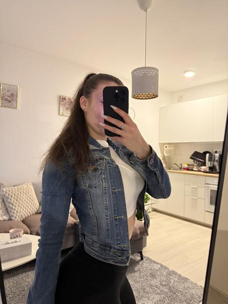 Krátka rifľová bunda, xs