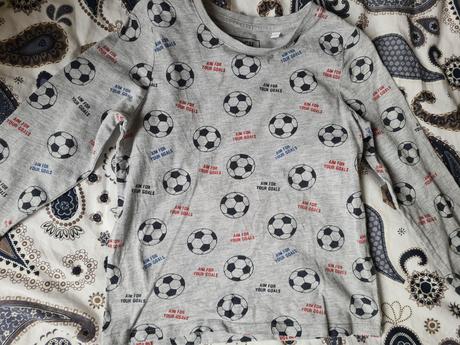 Tricko s dlhým rukávom futbalová lopta dvojicky, c&a,116