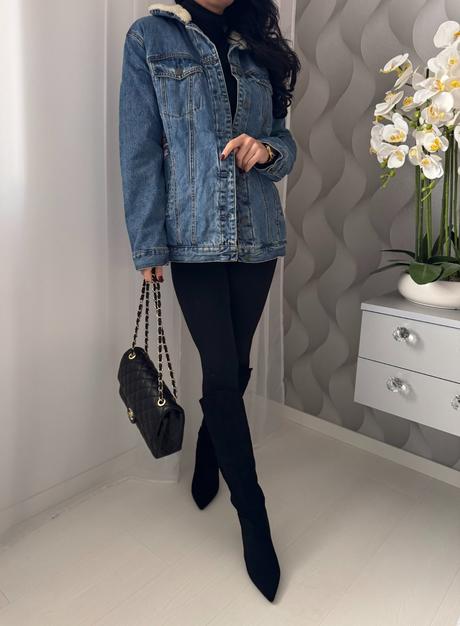 Pull&bear - vyšívaná džínsová bunda, pull&bear,s