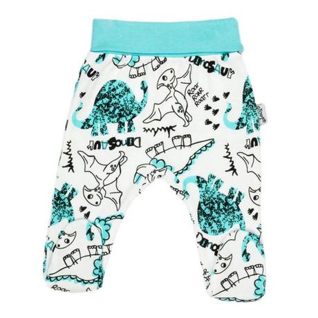 Dojčenské bavlnené polodupačky nicol dinosaur tyrk, 62