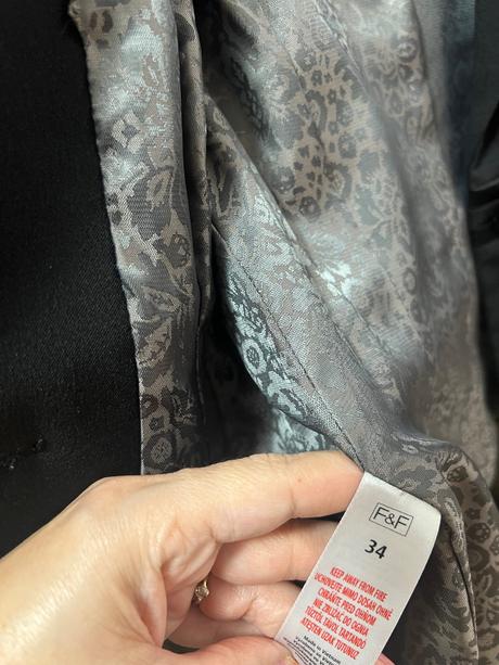 Čierne elegantne sacko, f&f, veľkosť 34, f&f,34