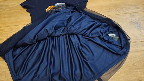 Šaty frozen tmavomodré 122-128, h&m,122
