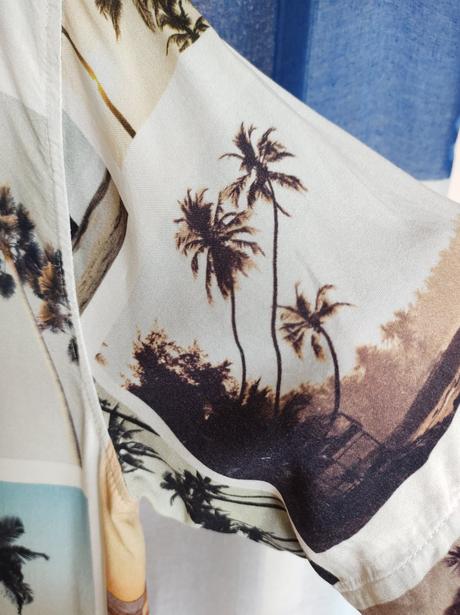 Hawaï košeľa - farebná pláž, xl