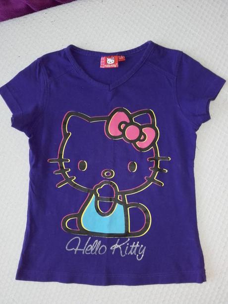 Fialove tricko hello kitty, sanrio,122