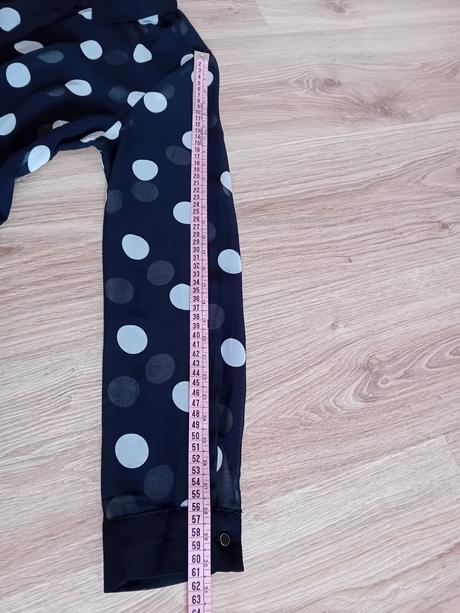 Bodkovaná transparentná blúzka, amisu,m