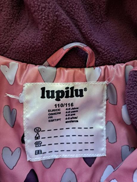 Zateplená protidažďová bunda, lupilu,110