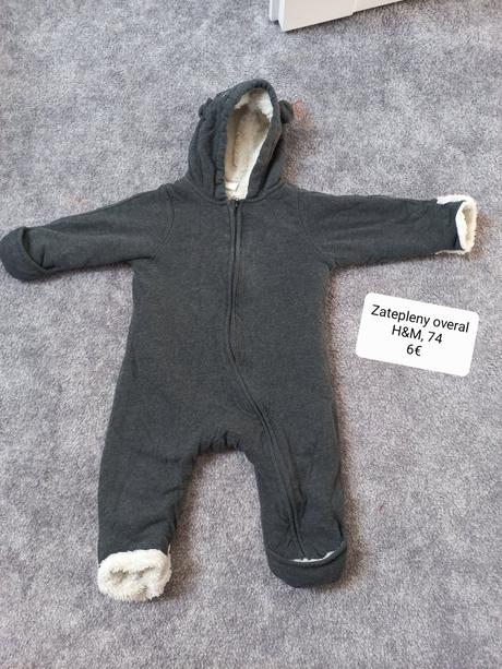 Zatepleny overal, h&m, 74, h&m,74