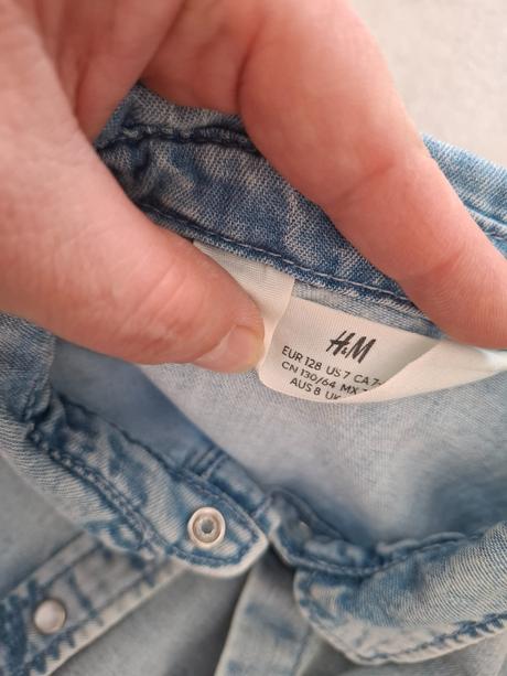 Rifľové šaty, h&m,128