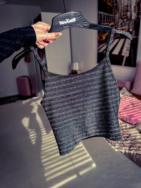 Tblietavý top na ramienka, amisu,s