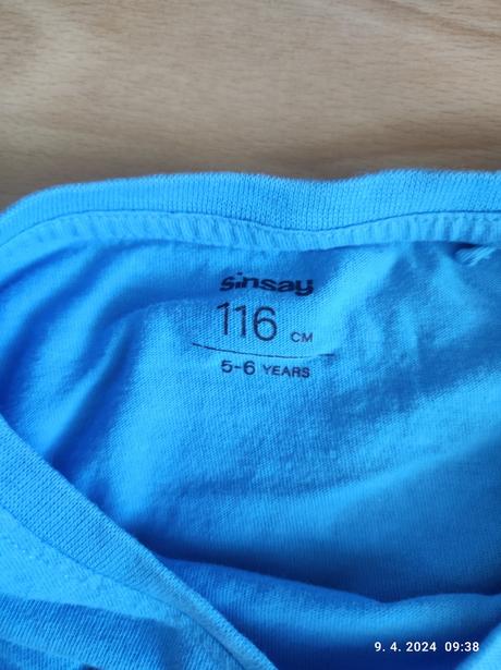 Krátke tričko 116, sinsay,116