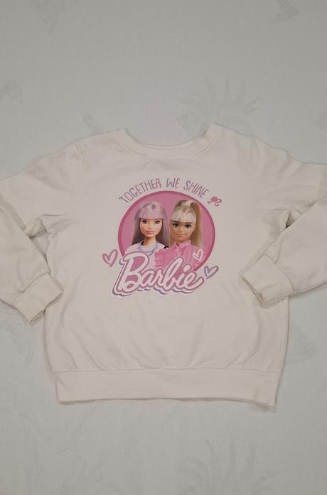 Mikina barbie a tričko dlhý rukáv 134, 134