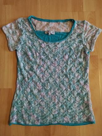 Čipkové tričko, clockhouse,l