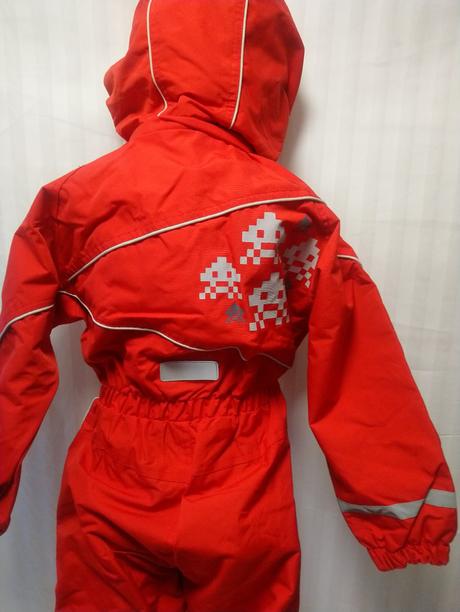 Kombinéza do dažďa červená nezateplená, 92-98 cm, 92