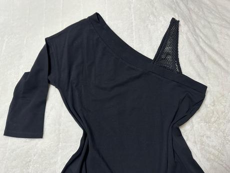 Čierne tričko so sieťkovým ramienkom zn. liu jo, liu jo,l / m