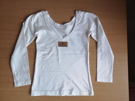 Biele slim tričko s 3/4-vými rukávmi zn. zuppa, 128