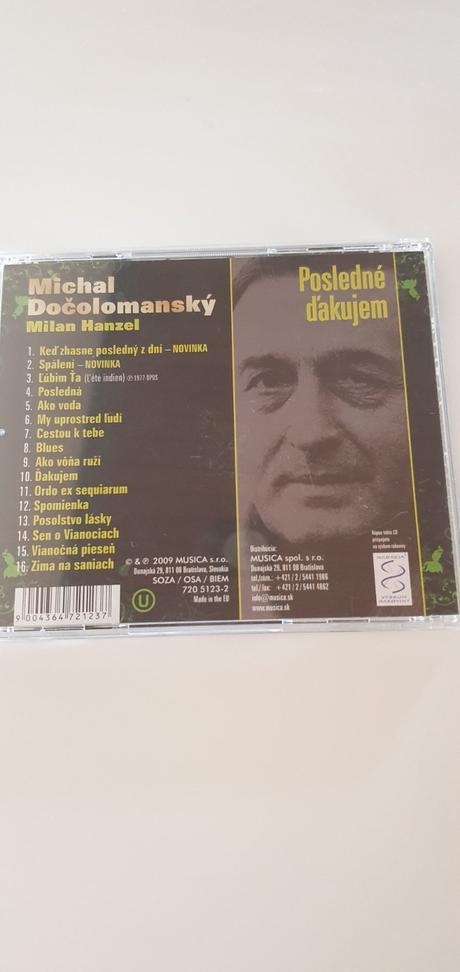 Cd michal dočolomanský posledné dakujem, 