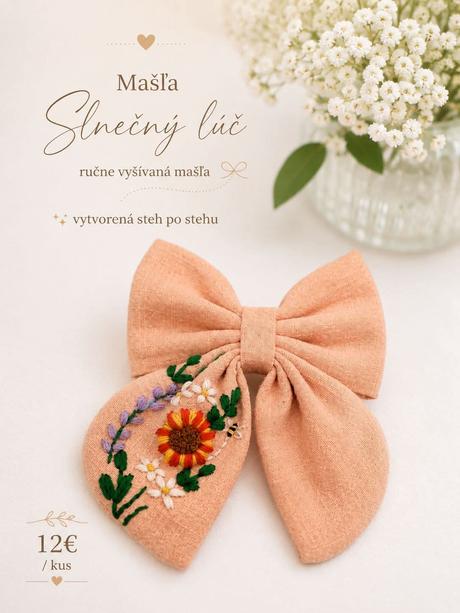 Rôzne vyšívané mašle - pozri celý inzerát, 