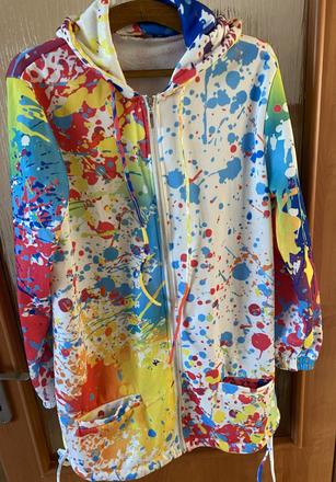 Teplá farebná mikina s kapucou v. 3xl, xxxl