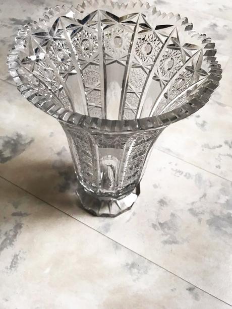 Masívna kryštálová váza bohemia,
