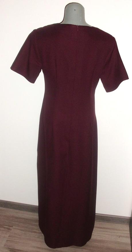 Dámske dlhé bordové šaty, veľkosť 38, top stav, 38