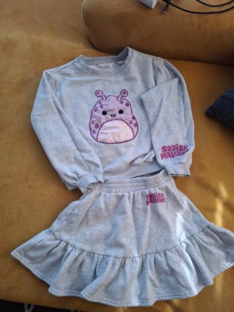 Tepláková mikina +sukňa-set, h&m,134