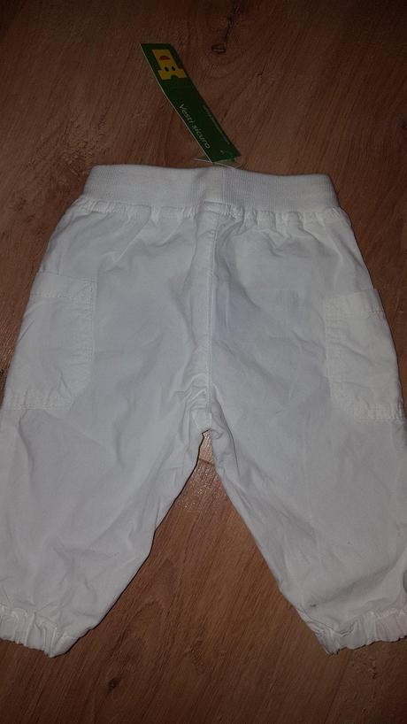 Biele nohavičky benetton č.62, benetton,62