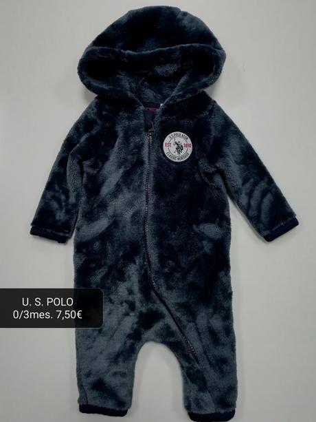 Modrý teplý kožušinový overal, u.s. polo assn.,62
