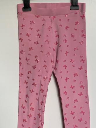 H&m ružové legíny s motýlikmi, h&m,122