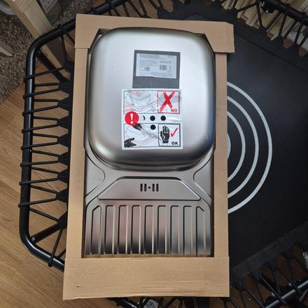 Drez 43,5x76 15cm odkvapom a prepadom nerez, 