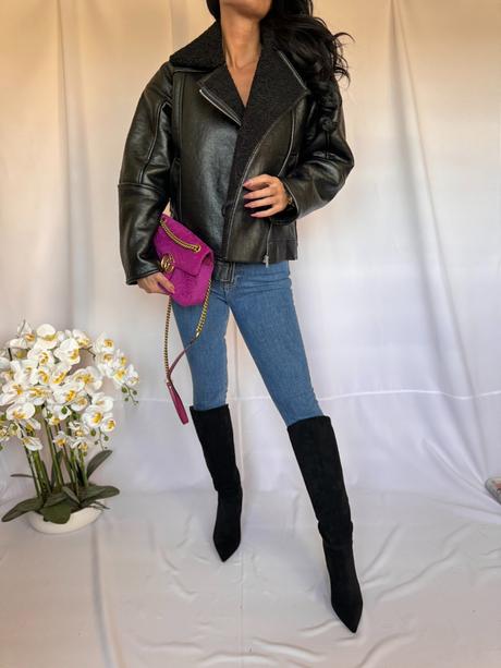 Zara - oversize moto bunda, zara,m