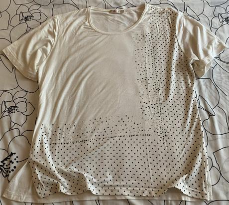 Kvalitné tričko s guličkami a kamienkami o&s v. l, l