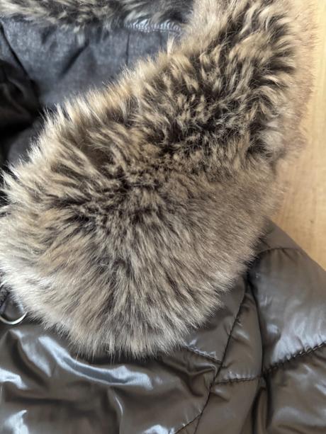 Zimná dlhá dámska bunda umelú kožušinu, m