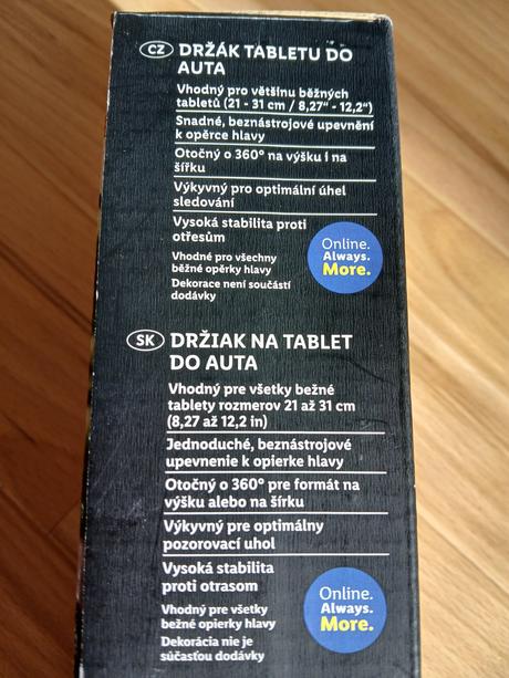 Držiak na tablet do auta, 