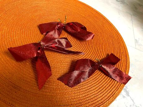 Vianočné ozdoby/mašličky 6 ks,