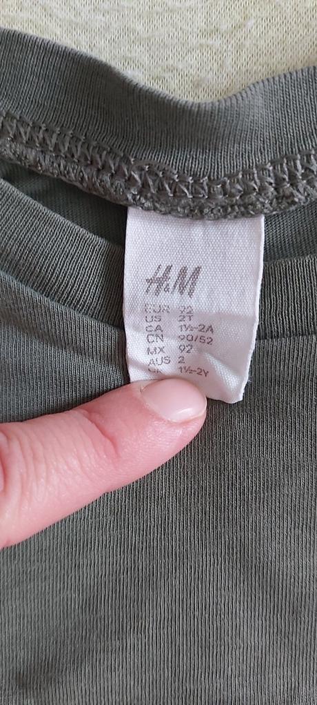Tričko tmavo-zelené/kaki h&m 92, h&m,92