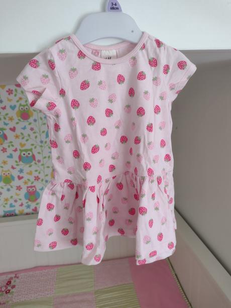 Bavlnené šaty jahoda, h&m, h&m,62