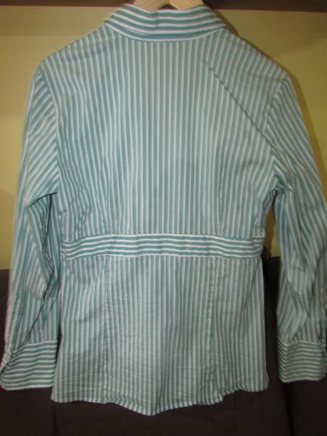 Trendy predĺžená košeľa zelený pásik zn.  s.oliver, s.oliver,40