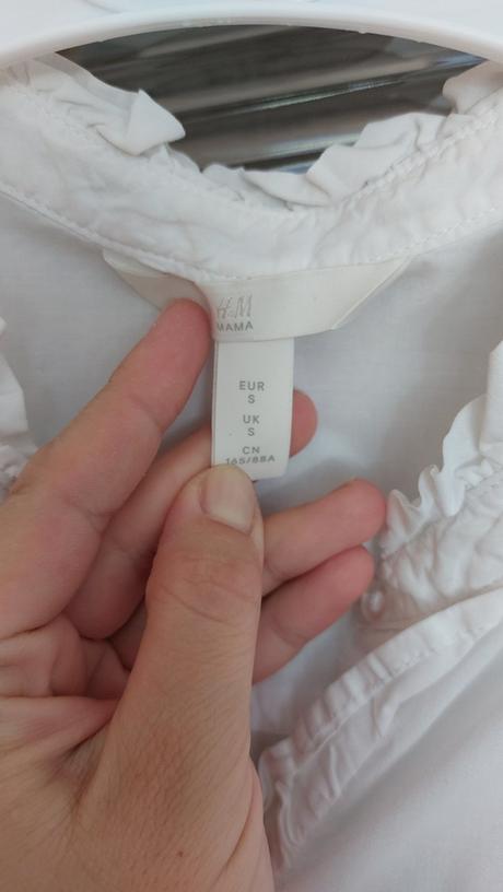 Biela tehotenská blúzka veľ.s, h&m, h&m,s