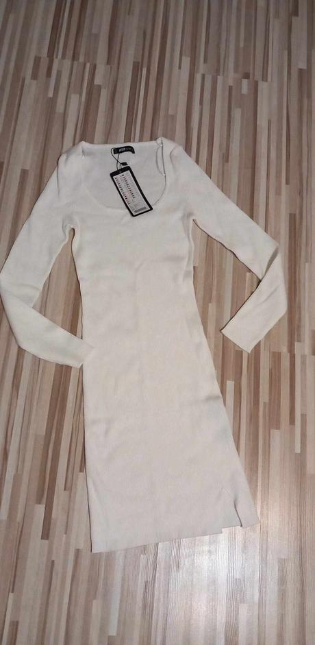 Úpletové rebrované šaty, amisu,164 - xs